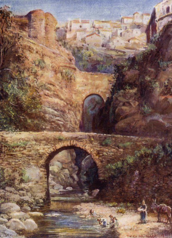 Ronda, Roma Köprüleri (renkli taş) by A. Trevor Haddon