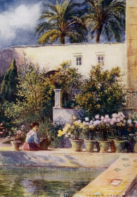 Sevilla, Alcazar Bahçeleri (renkli taş) by A. Trevor Haddon