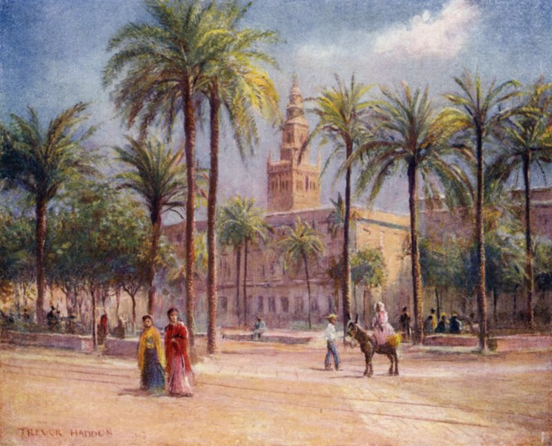 Sevilla, Plaza de San Fernando (renkli taş) by A. Trevor Haddon