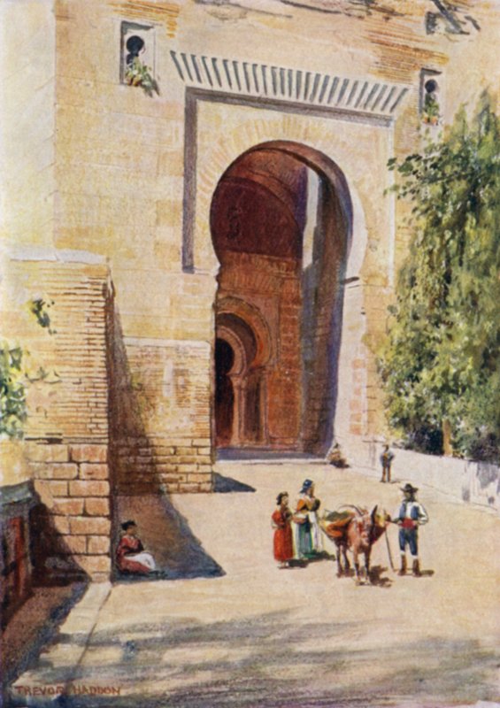 Alhambra, Adalet Kapısı (renkli taş) by A. Trevor Haddon
