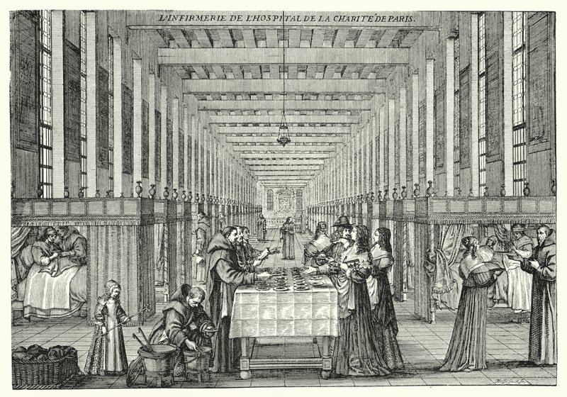 Paris Hopital de la Charite Reviri (gravür) by Abraham (after) Bosse