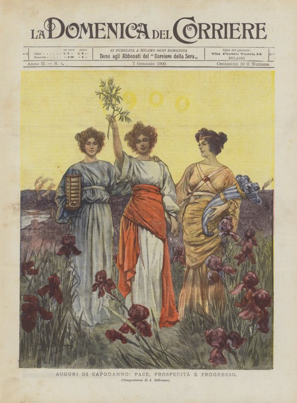 Yeni yıl selamlar, barış, refah ve ilerleme by Achille Beltrame