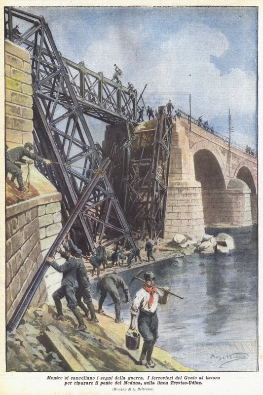 Savaşın izleri silinirken by Achille Beltrame
