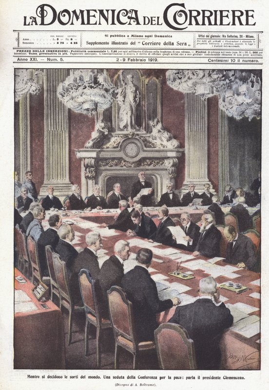 Dünyanın kaderi belirlenirken by Achille Beltrame