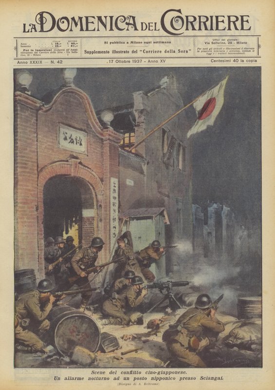 Çin-Japon çatışmasından sahneler by Achille Beltrame