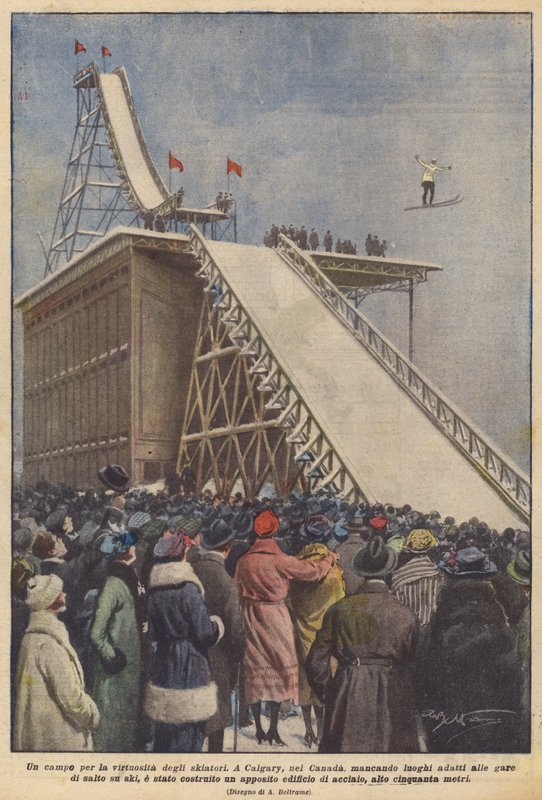 Kayakçıların ustalığı için bir alan by Achille Beltrame