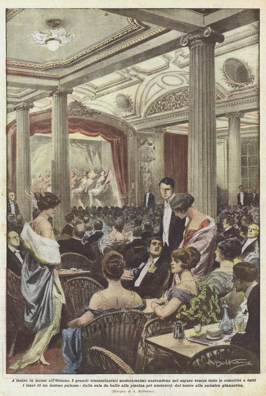 Okyanusun ortasındaki tiyatroda by Achille Beltrame