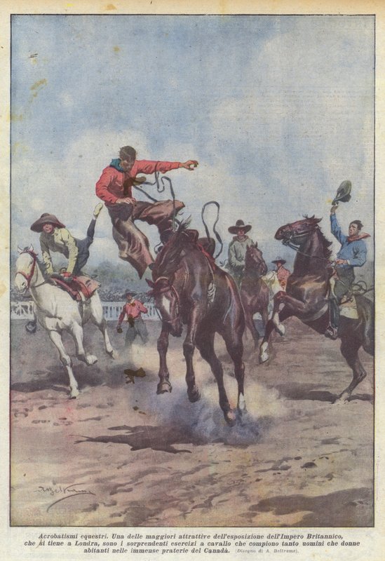 binicilik akrobasi by Achille Beltrame
