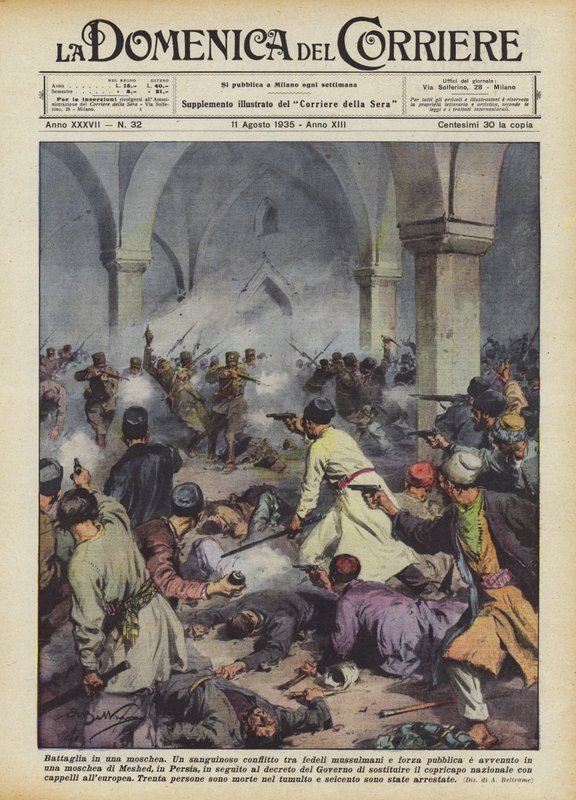 Bir camide savaş by Achille Beltrame