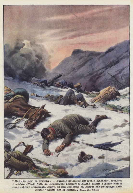 Vatan için düşmüş by Achille Beltrame