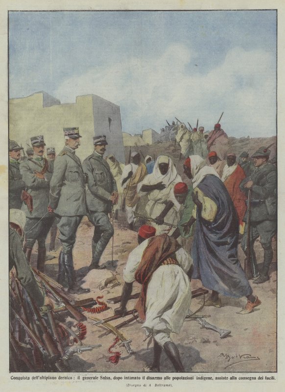 Dernico platosunun fethi General Salsa, halka silahsızlanma emrini verdikten sonra mı? by Achille Beltrame