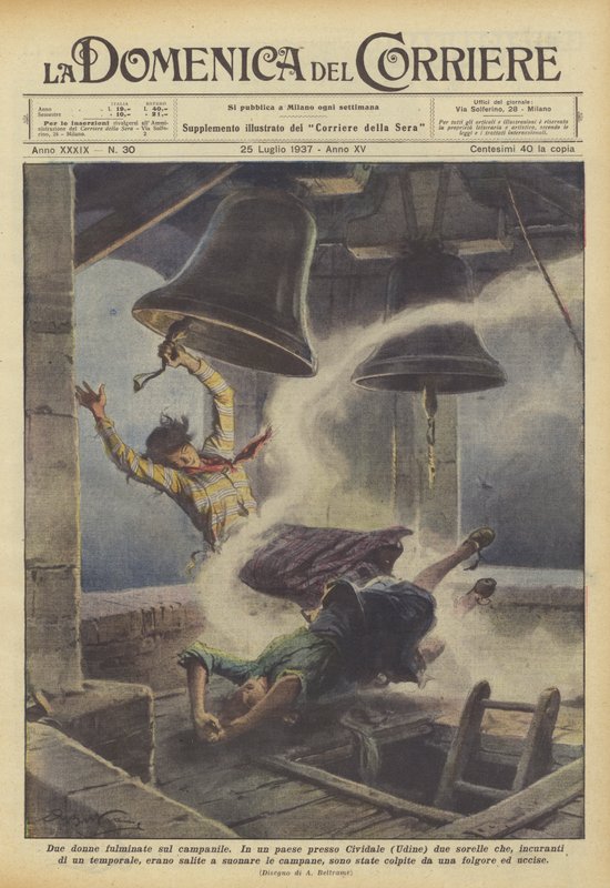 Çan kulesinde iki kadına elektrik verildi by Achille Beltrame