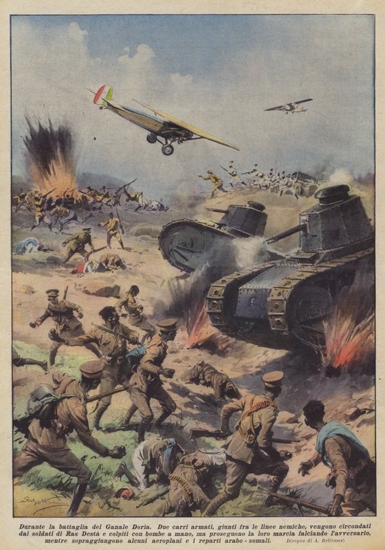 Ganale Doria savaşı sırasında by Achille Beltrame