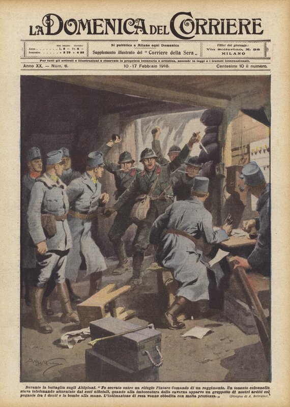 Yaylalardaki savaş sırasında by Achille Beltrame