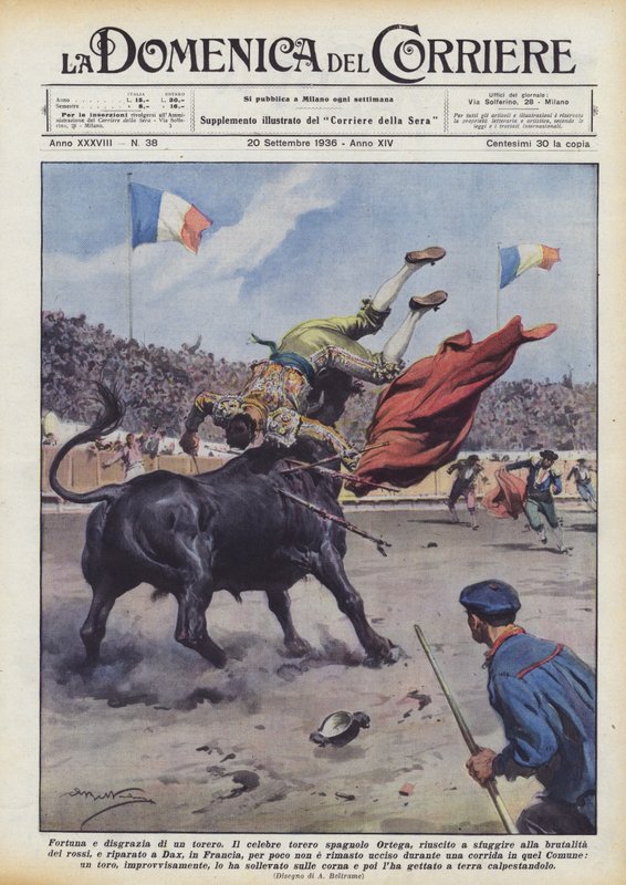 Bir boğa güreşçisinin şansı ve talihsizliği by Achille Beltrame