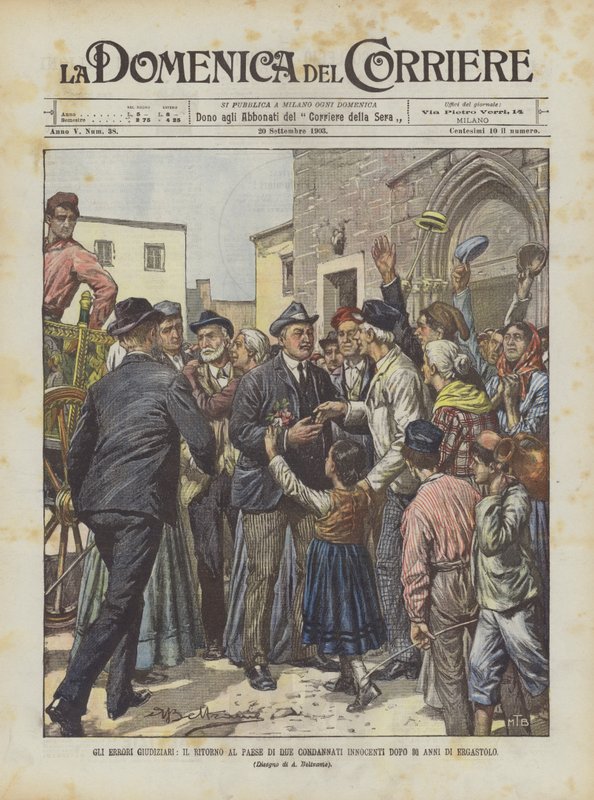 Yargı Hataları, 30 Yıl Ömür Boyu Hapse Giren İki Masum Mahkumun İadesi by Achille Beltrame