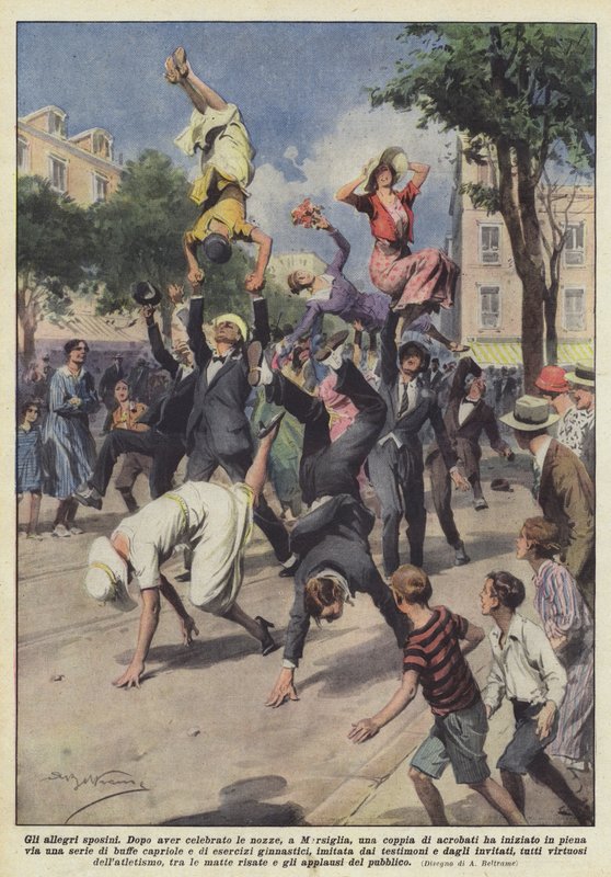 mutlu yeni evliler by Achille Beltrame