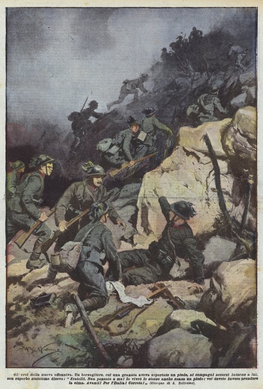 Yeni taarruzun kahramanları by Achille Beltrame