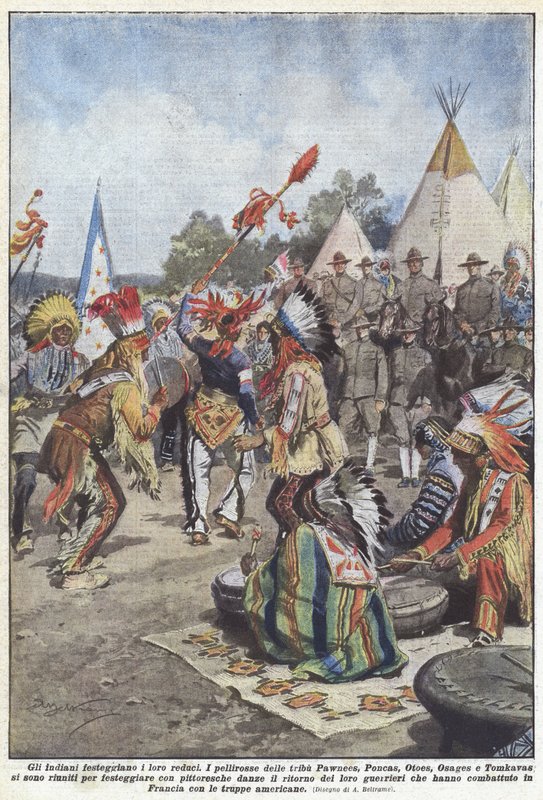 Hintliler gazilerini kutluyor by Achille Beltrame