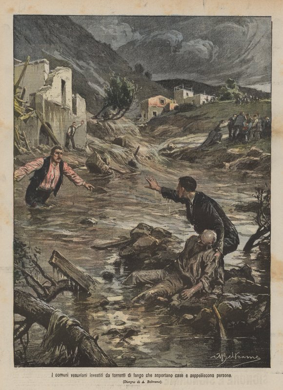 Vezüv belediyeleri, evleri kaldıran ve insanları gömen çamur akıntılarına çarptı by Achille Beltrame