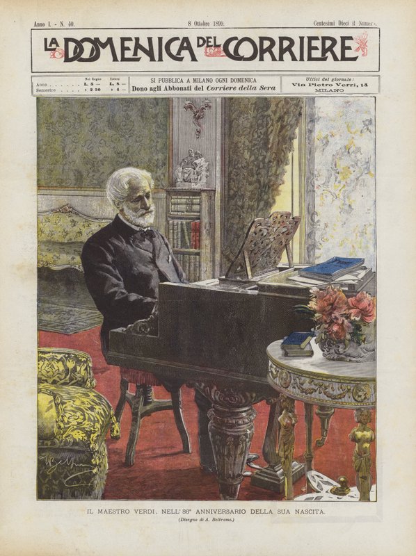 Maestro Verdi, doğumunun 86. yıl dönümünde by Achille Beltrame
