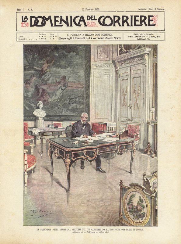 Fransa Cumhurbaşkanı Ölmeden Birkaç Saat Önce Çalışma Kabininde by Achille Beltrame