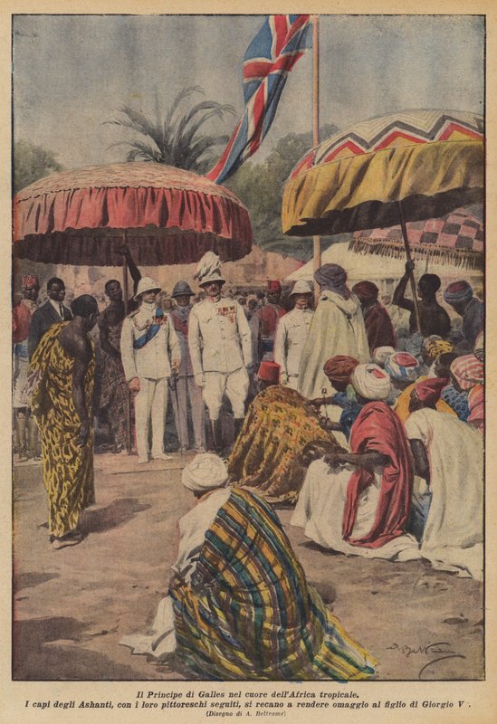Tropikal Afrika'nın kalbinde Galler Prensi by Achille Beltrame
