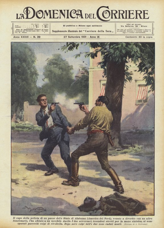 Alabama (Kuzey Amerika) eyaletinde bir ülkenin polis şefi ile tartışıyor musunuz? by Achille Beltrame
