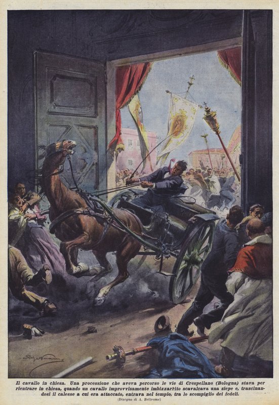 Kilisedeki at by Achille Beltrame