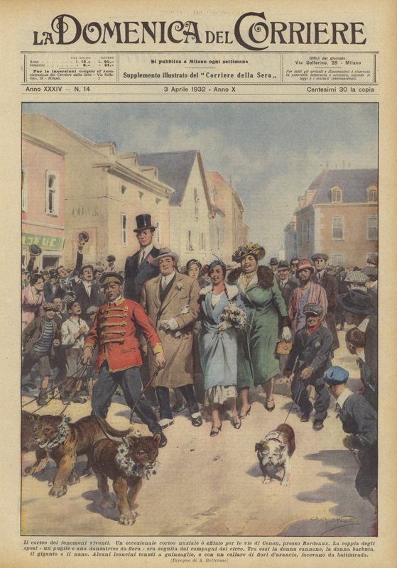 Canlı fenomenlerin alayı by Achille Beltrame