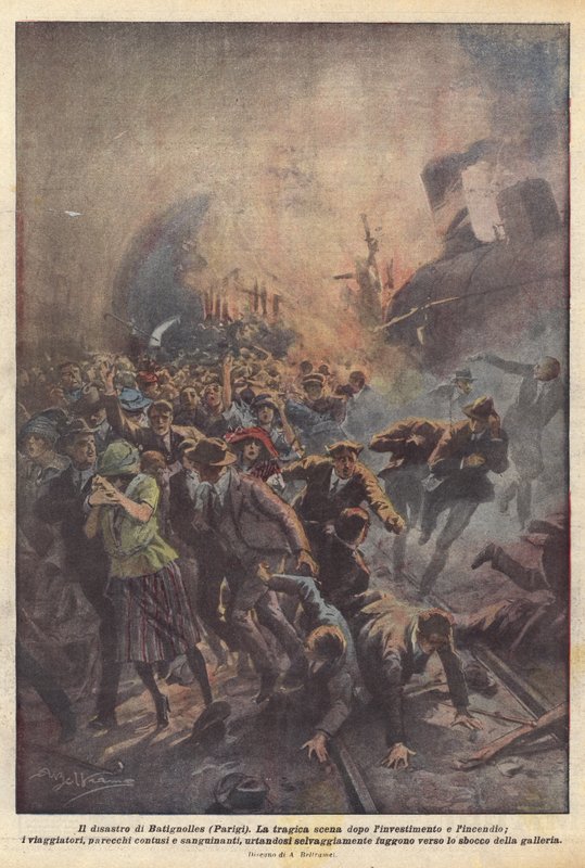 Batignolles felaketi (Paris) by Achille Beltrame