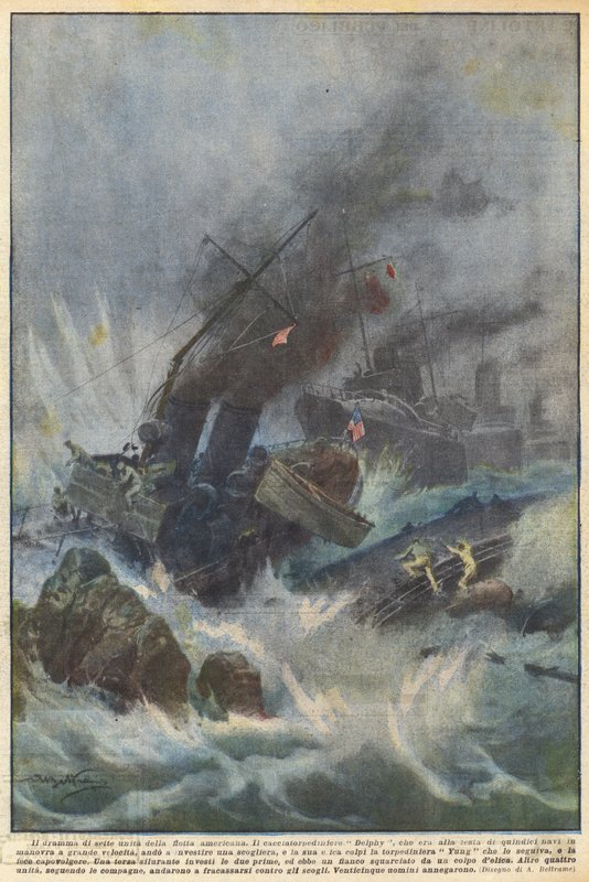Amerikan filosunun yedi biriminin dramı by Achille Beltrame