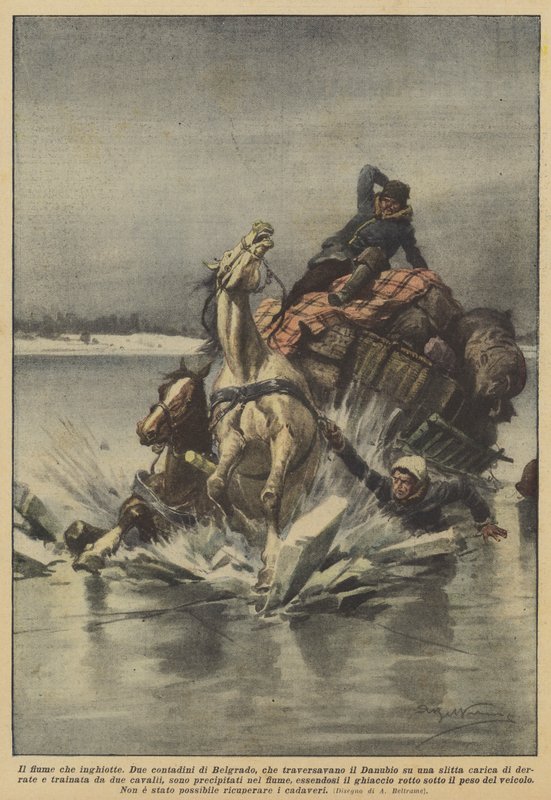 Yutkunan nehir by Achille Beltrame