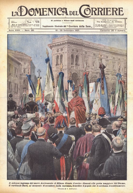 Yeni Milano Başpiskoposunun ciddi girişi by Achille Beltrame