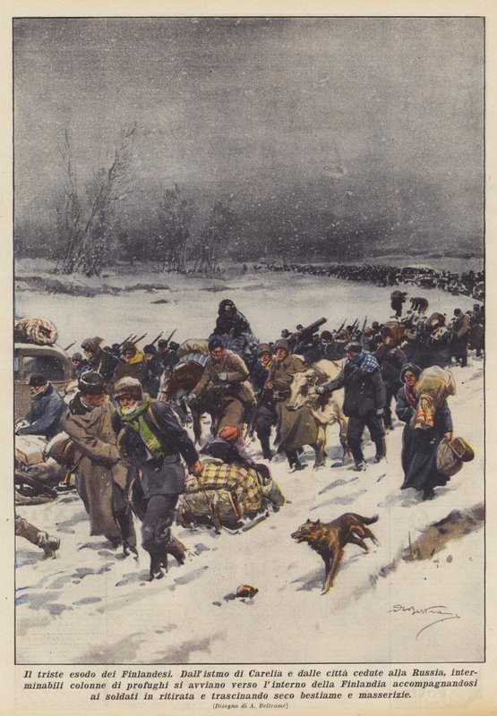 Finlerin üzücü göçü by Achille Beltrame