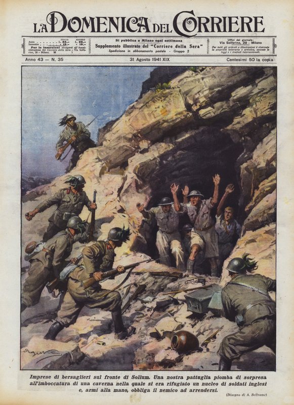 Sollum cephesindeki Bersaglieri işletmeleri by Achille Beltrame