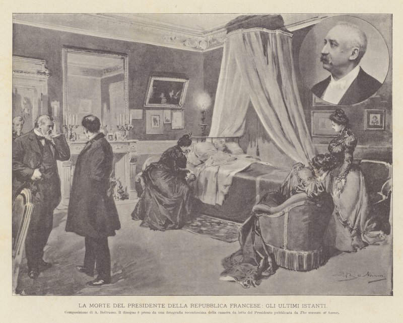 Fransa Cumhuriyeti Cumhurbaşkanının Ölümü, Son Anlar by Achille Beltrame