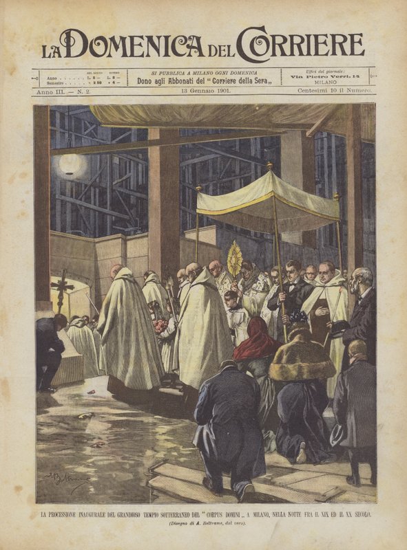 Milano'daki Corpus Domini Büyük Yeraltı Tapınağı'nın Açılış Alayı? by Achille Beltrame