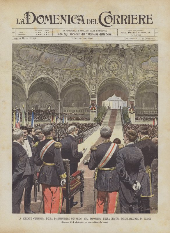 Paris Uluslararası Sergisinde Katılımcılara Ödüllerin Dağıtılmasının Resmi Töreni by Achille Beltrame