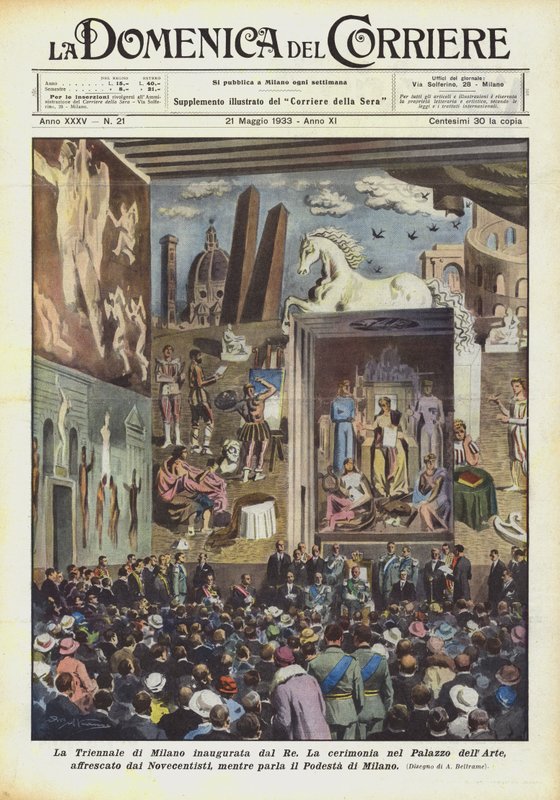 Milan Trienali Kral tarafından açıldı by Achille Beltrame