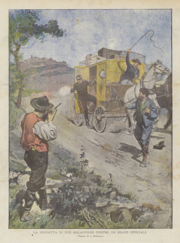 İyi Bir Subaydan İki Yağmacının İntikamı by Achille Beltrame