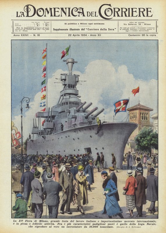 Büyük bir İtalyan işçi bayramı ve çok önemli bir uluslararası pazar olan XV Fiera di Milano? by Achille Beltrame