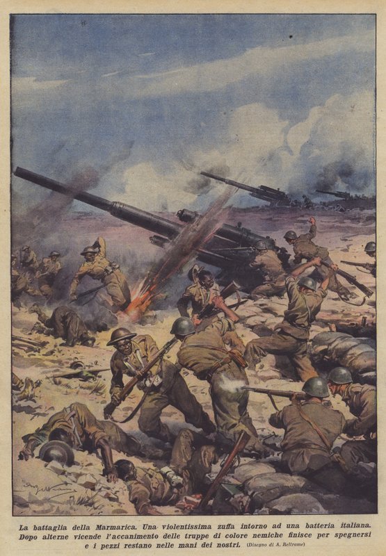 marmarica savaşı by Achille Beltrame