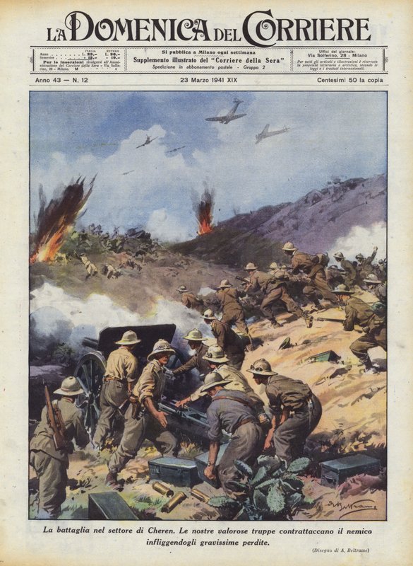 Cheren sektöründeki savaş by Achille Beltrame