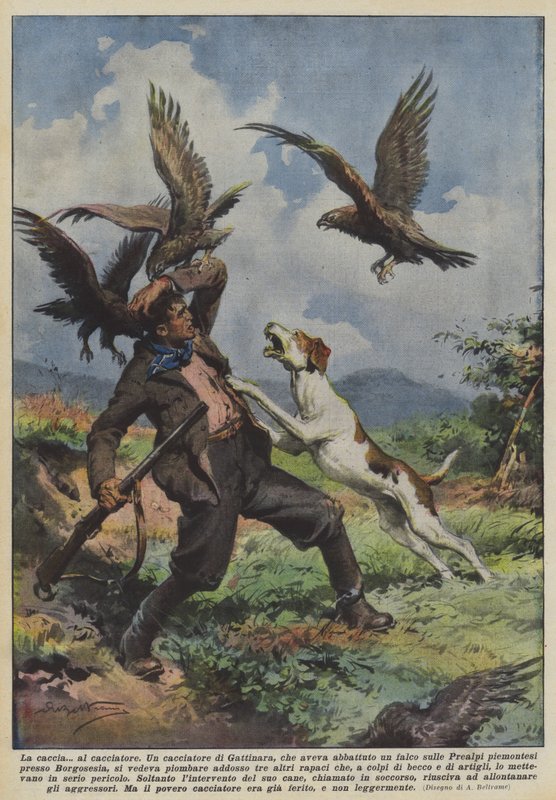 Avcılık mı? avcıya by Achille Beltrame