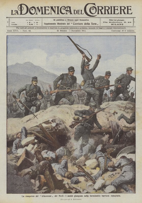 Mrzli siperinin fethi, adamlarımız zorlu fırtınalı bariyere varıyor by Achille Beltrame