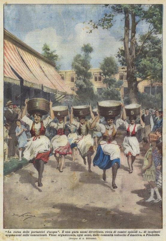 Su taşıyıcılarının yarışı by Achille Beltrame