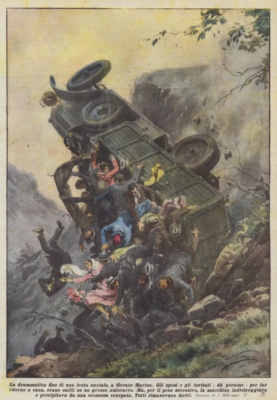 Bir düğünün dramatik sonu ve Gerace Marina by Achille Beltrame