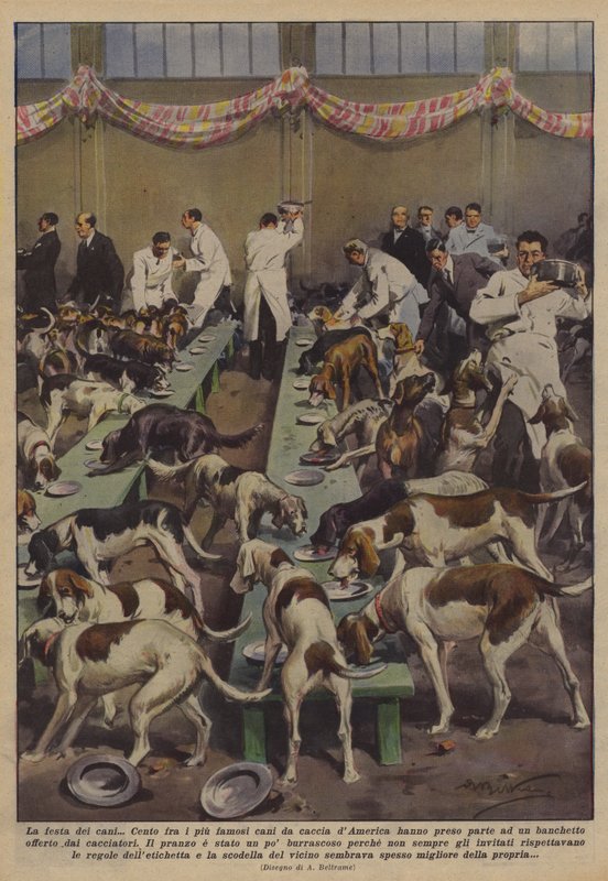 köpek partisi by Achille Beltrame