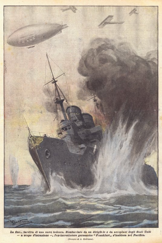 Son? bir Alman gemisi tarafından gecikti by Achille Beltrame